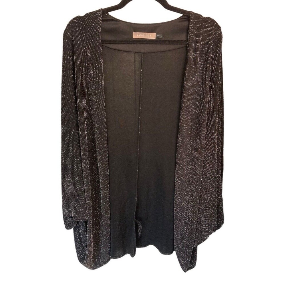 Anthology Black‎ Glitter Cardigan Womens Size 20 Wedding Holiday Made In UK